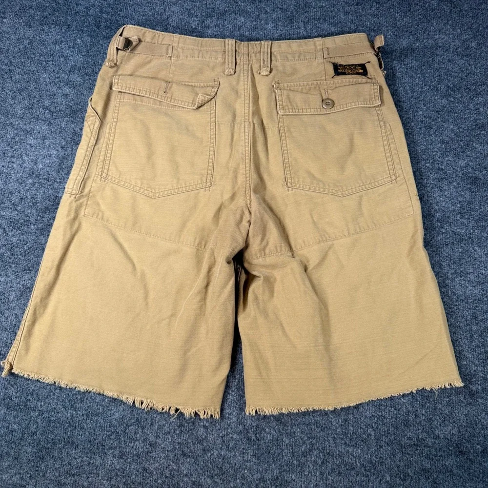 Polo Jeans Co Ralph Lauren Military Surplus Shorts 34 Tan Cargo Y2K Mens Vintage